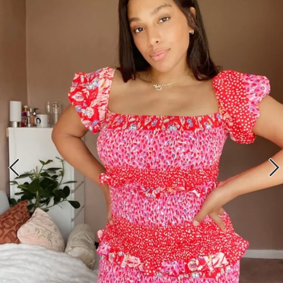 ASOS ruffled body-hugging, off the shoulder dress - Picture 3 of 3